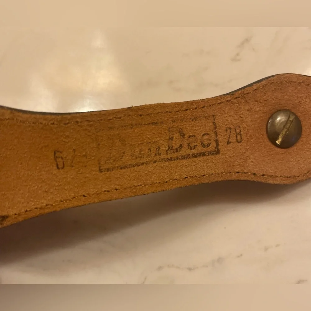Dun Dee Brown Leather Belt w/Conchos and Montana Silver, Small Adult or Youth